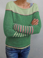 Maglione in cashmere a righe