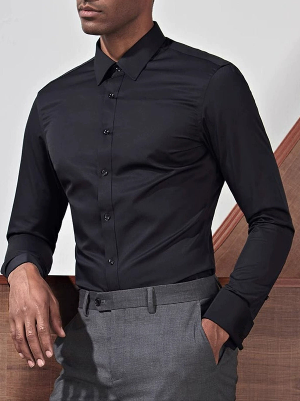 CAMICIA ELASTICIZZATA NON STIRO