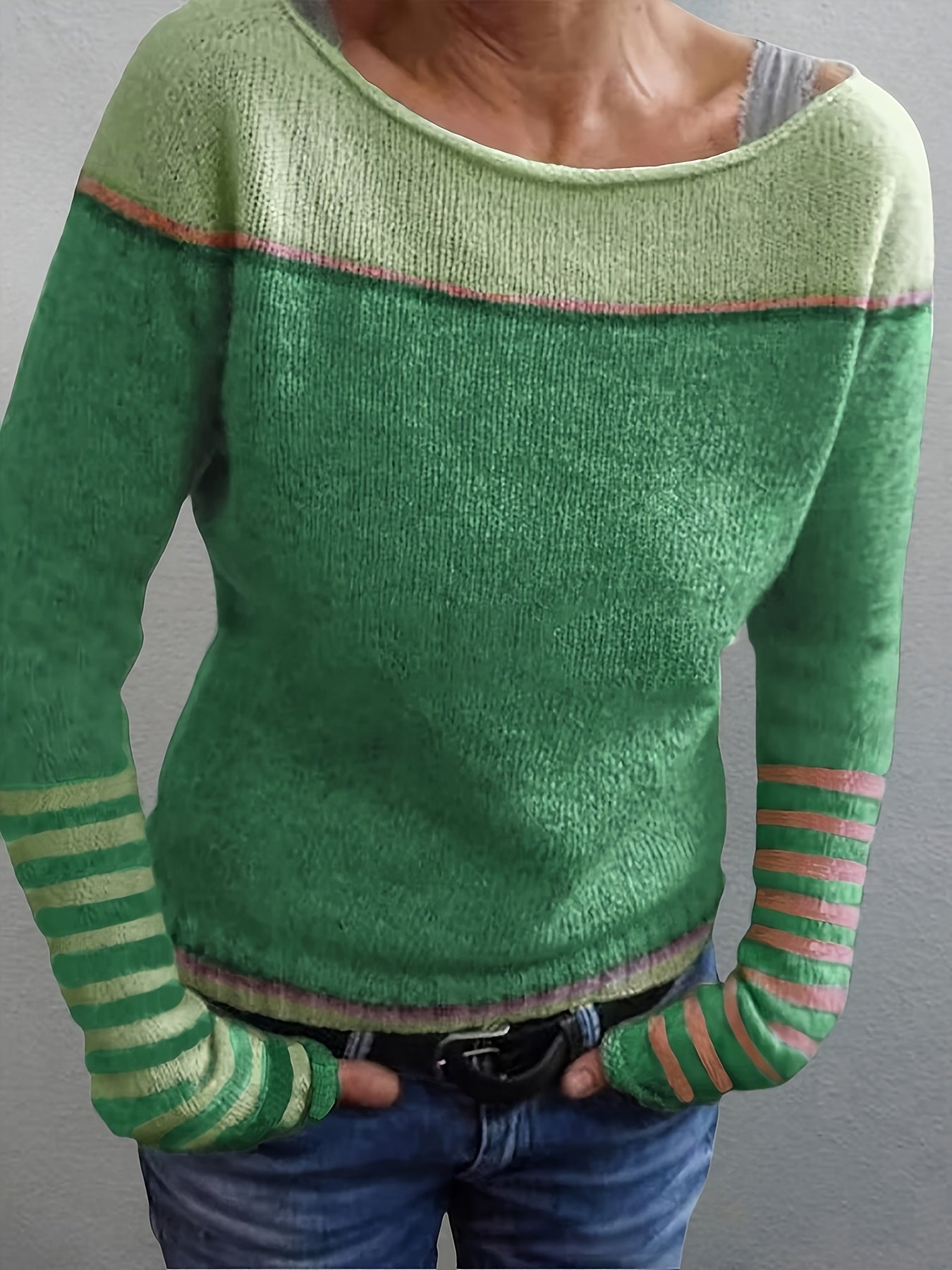 Maglione in cashmere a righe