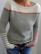 Maglione in cashmere a righe