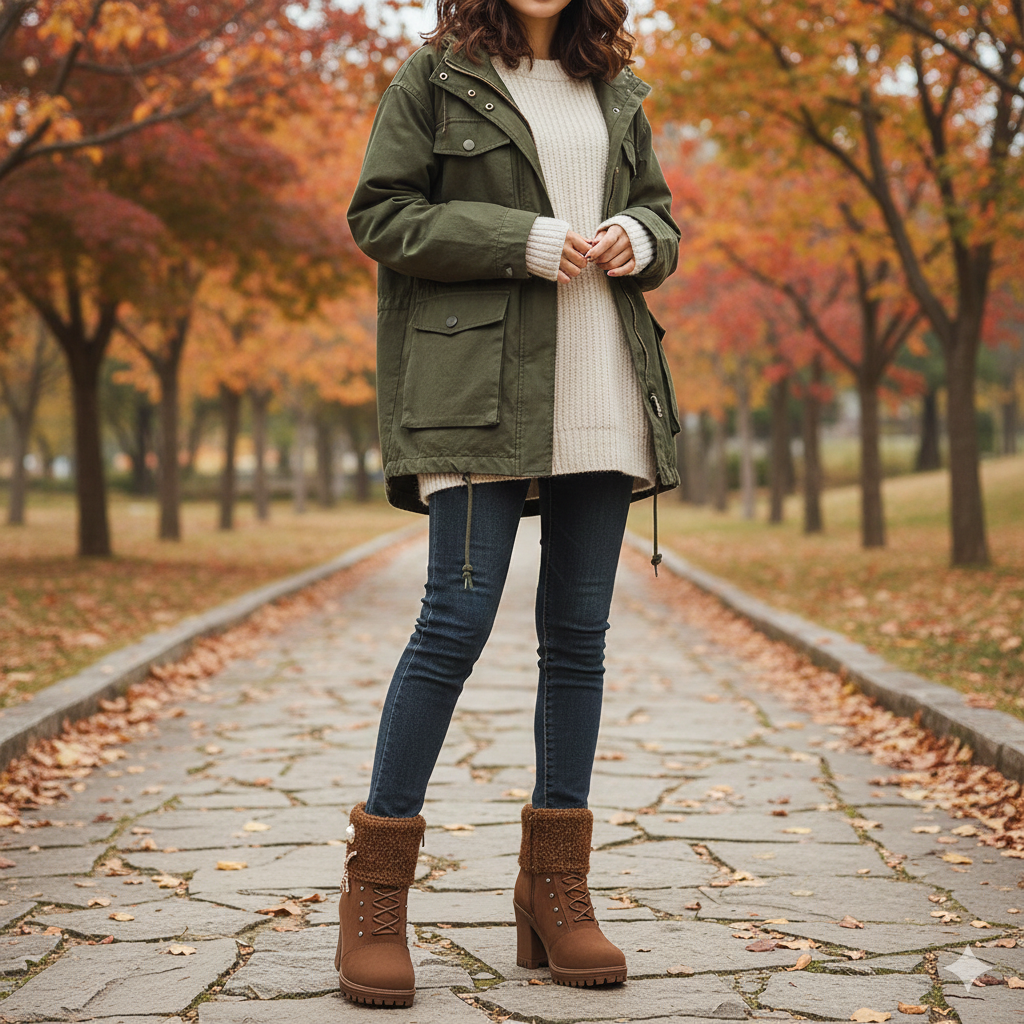 Stivaletti con tacco grosso da donna 