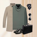 Camicia con colletto a righe