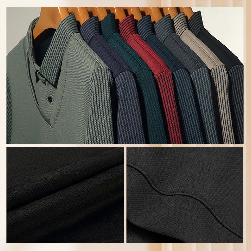 Camicia con colletto a righe