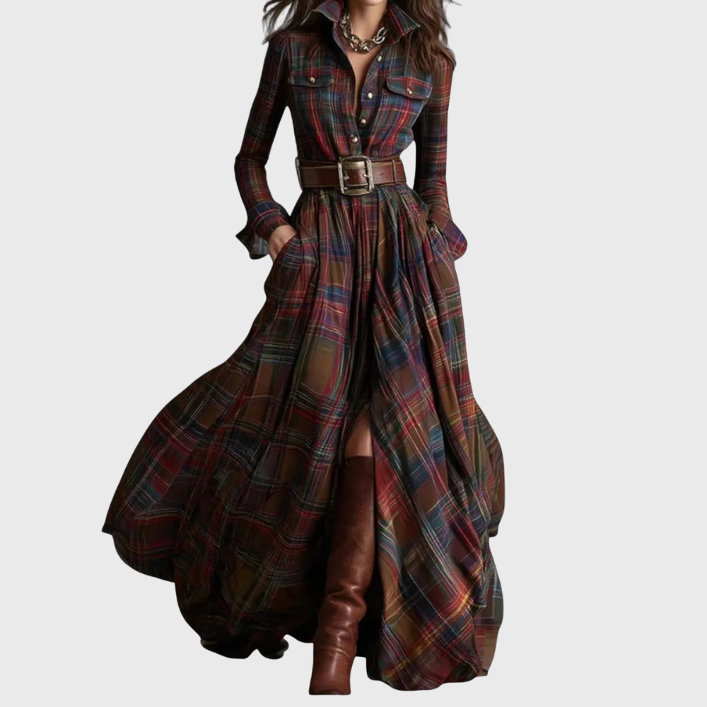 Checkered maxi dress