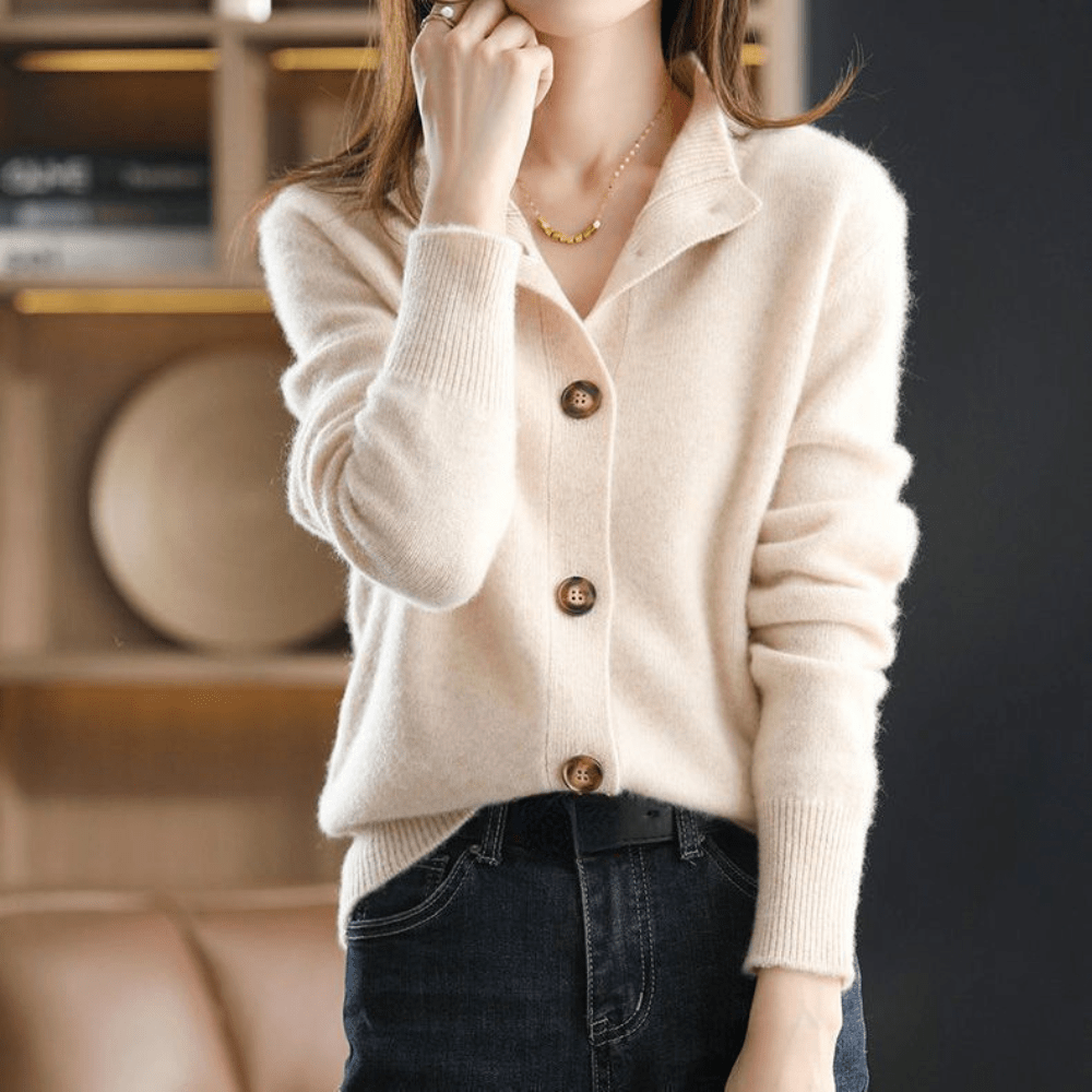 Gilet in cashmere lavorato a maglia Bianca 